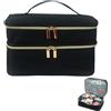 Generic Borsa portaoggetti per Cucito Scatola da Cucito a Doppio Strato per Cestino Custodia Organizer con Grande capacità Impermeabile per Strumenti da Cucito Aghi Forbici Perni filettati 28x19x15,