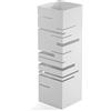 VERSA Stripes Portaombrelli per Ingresso, Corridoio, Camera, Giardino. Portaombrelli Piccolo e Moderno, Misure (A x L x l) 49 x 15,5 x 15,5 cm, Metallo, Colore Bianco