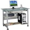 yelloo - Scrivania con Ruote Salvaspazio, Scrivania per Computer Picccola, per Ufficio, Cameretta, Scrivanie Moderne a Rotelle dal Design Semplice, Ideale per Zona Studio e Smart Working (Mod. WHEEL)