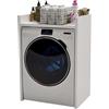 MRBLS_HOME MRBLS - Mobile per lavatrice e asciugatrice, mobile per il bagno o la lavanderia, in diversi colori, 66 x 97 x 62 cm (bianco)