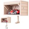 Generic Portachiavi con porta apribile, portachiavi autoadesivo da parete, in legno, salvaspazio, organizer a di garage per auto, gancio con porta apribile per la casa