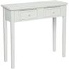 ATMOSPHERA CREATEUR D'INTERIEUR Atmosphera - Tavolino consolle Charm bianco, L 80 x H 76 cm, 2 cassetti, stile romantico - Tavolino per ingresso, camera da letto, soggiorno