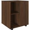 vidaXL Armadietto con Ruote Rovere Marrone 60x53x72 cm in Legno