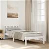 Generico Letto Extra Lungo senza Materasso Bianco 100x220 cm in Pino,Mobili,Letti e accessori,Letti e telai per letti-852447