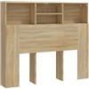 vidaXL Testiera con Contenitore Rovere Sonoma 120x19x103,5 cm