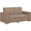 vidaXL Divano a due posti Cappuccino 160 cm Pelle Sintetica, Soggiorno, divano moderno, poltrona elegante, design rettangolare, ecopelle resistente, posti morbidi, seduta ergonomica