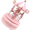 HAMPPLIES Carillon Musicale Forma di Giostra Rosa Decorazione da Scrivania Romantica per Compleanno e Occasioni Speciali Artigianato di Alta qualità per Bambine e Collezionisti