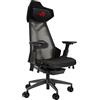ASUS ROG DESTRIER ERGO Sedia Gaming Ergonomica, Supporto Lombare Integrato, Braccioli Imbottiti e Regolabili, Pannello Acustico Rimovibile, Design Futuristico, Peso Massimo 150kg, Nera