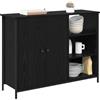 vidaXL Credenza Rovere Nero 100 x 33 x 75 cm Legno ingegnerizzato