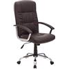 sal mar My_office Leader Poltrona, Poliuretano, Marrone, 63x63x116 cm, ruote