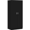 vidaXL Armadio Nero 80x52x180 cm in Legno Multistrato