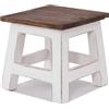 DESIGN DELIGHTS gabello Palo, stile rustico e vintage, 27,5 x 26 x 26 cm, legno di mogano riciclato colore bianco