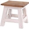 DESIGN DELIGHTS Sgabello Palo, stile rustico e vintage, 27,5 x 26 x 26 cm, legno di mogano riciclato