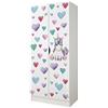 leomark armadio bianco 70 x 42,5 x 161,5 cm alla stanza del bambino, capiente e funzionale armadio in legno con ante, solido appendiabiti, mobili per bambini, Unicorno