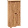 vidaXL Legno Massello di Pino Panama Range Armadio a 2 Ante Ampio Compatto con Ripiani Appendiabiti Guardaroba 80x50x171,5 cm cm Colore Naturale