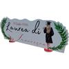 PV Grafik® Centro Tavola Laurea Personalizzato, Centro Tavola confettata Laurea, Bionda, Allestimento Laurea Nome per Confettata Personalizzato (L1)