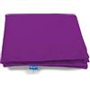Bruni Fodera per pouf (viola) con fodera interna - Rivestimento per sacco a pelo rettangolare da 180 x 140 cm, XXL, per interni ed esterni, senza imbottitura