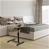 LANTUS Scrivania Tavolo da Lavoro Porta Pc Computer Altezza Regolabile Tavolino Letto Divano con Piano e Ripiano Inferiore in Legno MDF Struttura Metallo Design Moderno,70 * 44 * 95 cm (Legno)