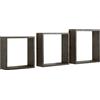 MODULARREDO | INCUBO SLIM Set di 3 Mensole da Muro, Cubi Arredo, Mensole Cubo, Cubi da Parete, 30x30x10cm 27x27x10cm e 24x24x10cm, Rovere Scuro - Made in Italy