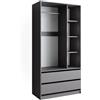 Vicco Armadio multifunzione Elmo, Antracite, 100 x 200 cm