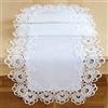 heimtexland, mod. 524, Tovaglia centrotavola in pizzo macramé, colore: bianco macramé, Poliestere, bianco, Tischläufer 40x140 cm