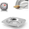 Generic 12 Pezzi Portacenere Quadrato per Sigarette, Posacenere in Acciaio Inox per Interni ed Esterni, Utilizzato in Bar, Ristoranti, Camere da Letto, Pub