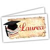 Gicaprice 60 Bigliettini Bomboniera Laurea Dottore Dottoressa Personalizzati, con Stampa Omaggio, Pronti all'utilizzo (Modello 4)