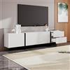 ZKLOEP Mobile TV con 3 ante, 190 cm, 2 cassetti