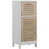 Vicco mobiletto bagno Looma, Bianco/quercia, 35 x 80 cm con 1 cassetto, utilizzabile come armadio sovrapponibile per lavatrice o WC