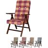 Paluplus Poltrona Reclinabile Molisana, Misura 61x67x108 cm, Schienale Regolabile in 4 Posizioni, Struttura e Braccioli in Legno di Faggio, Sedia per Soggiorno, Portata 110Kg -106C (Bordeaux Scozzese)