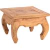DESIGN DELIGHTS Vintage Design MAHA 50 | 50 x 35 cm (L x A), mogano, tavolino asiatico in legno massiccio | Colore: 08 miele