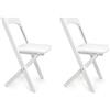 Arredamenti Italia Sedia Pieghevole 660 DIANA, legno faggio, finitura bianca, confezione da 2 pezzi, Group Srl