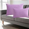 SWJ-swjssb Fodere per Cuscini Personalizzabili in Velluto a Coste Elasticizzato | Set di 2 Federa Cuscino con Cerniera Invisibile, Lavabili | Copricuscino Decorative per Divano(Viola Chiaro,40x60 cm)