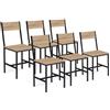 IDMarket - Set di 6 sedie da cucina di design industriale DETROIT