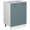 Vicco Mobiletto base cucina R-Line, Grigio-blu, 60 cm senza piano di lavoro, per la libera combinazione all'interno di sistemi cucina modulari
