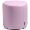 Avalon - Pouf Poggiapiedi Rigido CILINDRO Mamba Ignifugo Classe 1IM in Ecopelle Nautica, Puff Poggiapiedi, Seduta da Interno ed Esterno, Professionale Comodo Impermeabile, Made in IT(45cm-Lilla)