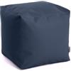 Avalon - Pouf Poggiapiedi CUBO Jazz, Puff Poggiapiedi Divano quadrato, Pouffe Imbottito in Similpelle Resistente e Antistrappo, Comodo e Impermeabile, Made in Italy(50cm-Blu notte)