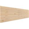 DHOME Testiera in Legno Naturale di Pino Stile Pallet Orizzontale Letto Pallet Ferramenta Inclusa (160cm, Legno Naturale di Pino)