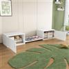REXO 189 × 40 × 34,5 cm scarpiera, mobili per ingresso, uso multiscenario, panca per cambio scarpe, può essere utilizzato con letti a castello (bianco/armadio per scarpe)