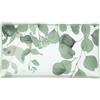 Hervit Piatto Rettangolare Decorativo in Vetro Verde Floreale Botanic 20x37 cm