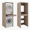 PLATAN ROOM Lavatrice e asciugatrice - Armadio sovrapiano 187 x 65 x 66 cm (rovere Sonoma)