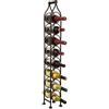 Biscottini Portabottiglie Vino in Ferro 105x15x16 cm - Porta Bottiglie Vino in Metallo - Cantinetta Finitura Nera - Portabottiglie da terra - Portavini - Espositore Cucina Bar