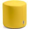 Avalon - Pouf Poggiapiedi Rigido CILINDRO Mamba Ignifugo Classe 1IM in Ecopelle Nautica, Puff Poggiapiedi, Seduta da Interno ed Esterno, Professionale Comodo Impermeabile, Made IT(45cm-Giallo limone)