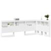 vidaXL Testata contenitore con testiera Bianco 90 cm Legno multistrato, Mobile per camera, testata rettangolare, soluzioni salvaspazio, organizer funzionale, stile minimalista