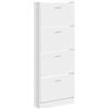 vidaXL Scarpiera Bianco Lucido 59x17x150 cm in Legno Multistrato