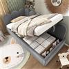 Autheria Letto da 90 x 190 cm con contenitore idraulico, divano letto con parti laterali intercambiabili, letto imbottito con rete a doghe in metallo, lettino per bambini 90 x 190 cm, in velluto