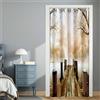 Odot Tende Oscuranti per Interni Porta, Motivo Paesaggio 3D Tende con Occhielli per Interni Tenda Divisoria per Stanza Tenda Porta Isolamento Termico per Finestra (116x137cm,Ponte di Legno A)