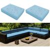 Hiseng Copriseduta Divano Impermeabile da Esterno 2 Pezzi Fodera per Cuscini del Divano da Giardino con Cerniera, Coprisedile Sostitutivi Universale per Divano e Sedile (55x45x10cm,Blu.1)
