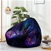 FANSU 3D Cielo Stellato Copertura per Poltrona Sacco Puff Poltrona Senza Riempimento, Pouf Poltrona con Zip Poltrona a Sacco per Adulti e Bambini Interni, Casa, Soggiorno