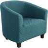 Hearda Copripoltrona 1 Posto, Jacquard Quadrato Copripoltrona, Elastico Copri Poltrona con Braccioli, Antiscivolo Cocktail Copri Poltrona, per Bar Soggiorno Camera da Letto (Verde Acqua)